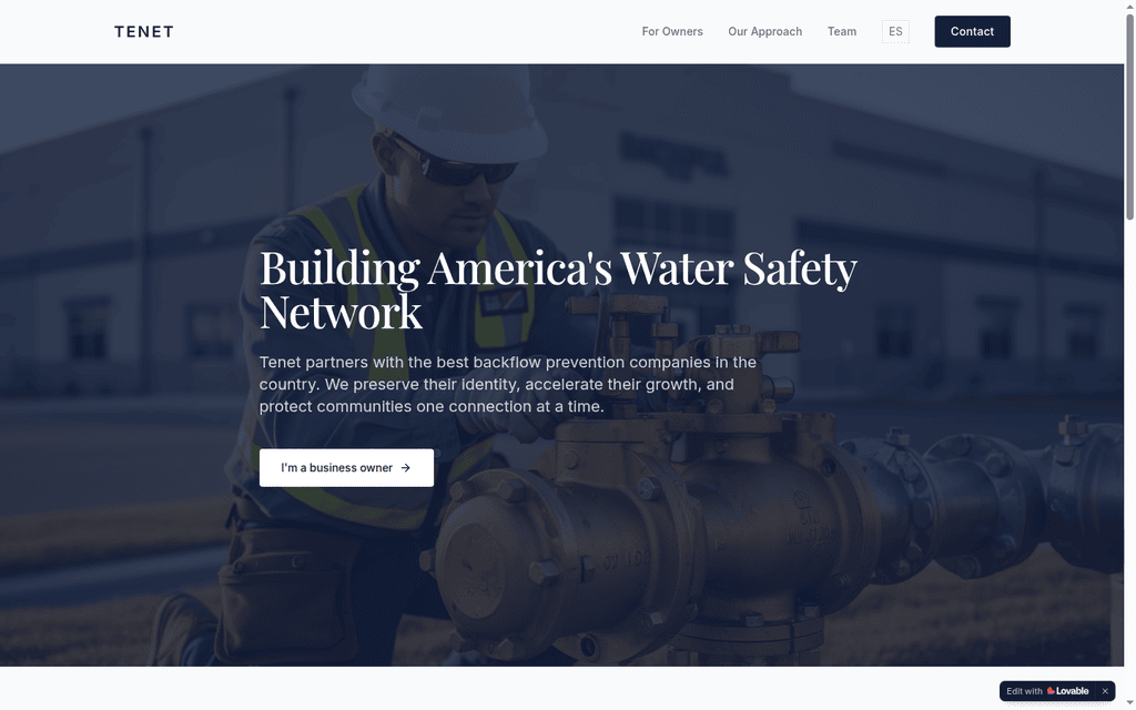 Tenet Water